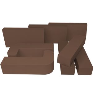 VITCAS Eldfasta tegelstenar-brun