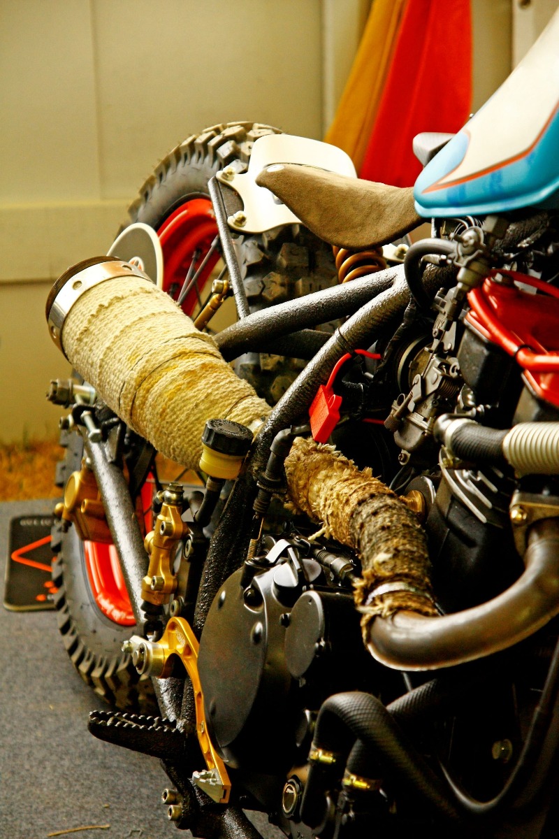 Värmebeständigt isoleringsband för motorcykelavgas